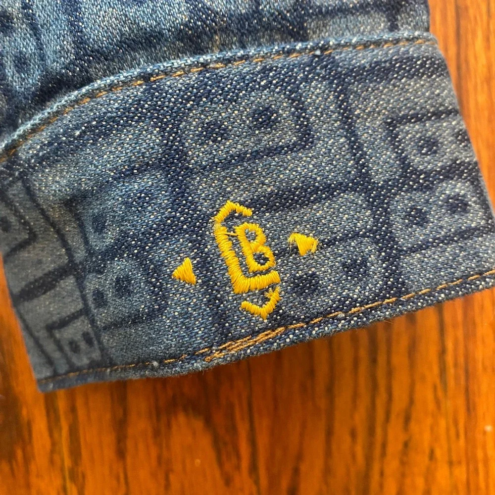 Leon Bridges‎ x Wrangler LB Initial Print Denim Jacket Size XL NWOT Concert